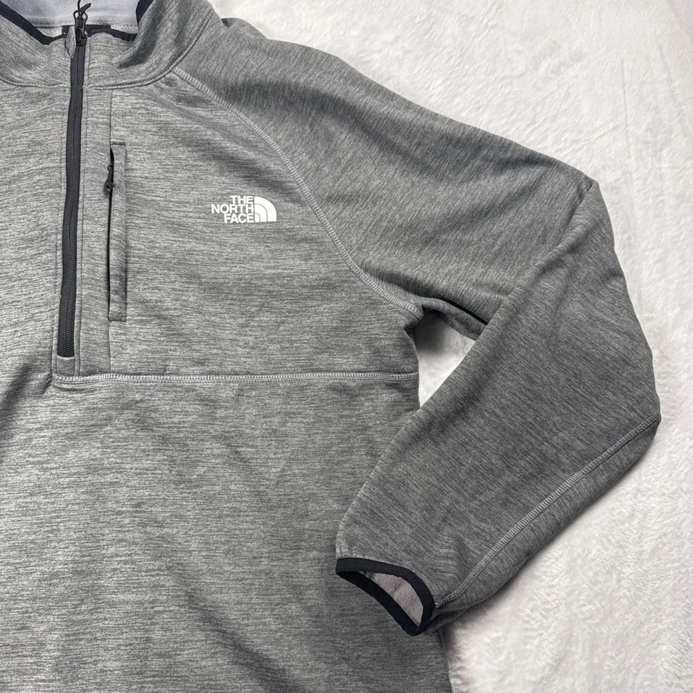 North Face Canyonlands Mens XL Gray Fleece Lined 1/4 Zip Pullover NF0A3SO7